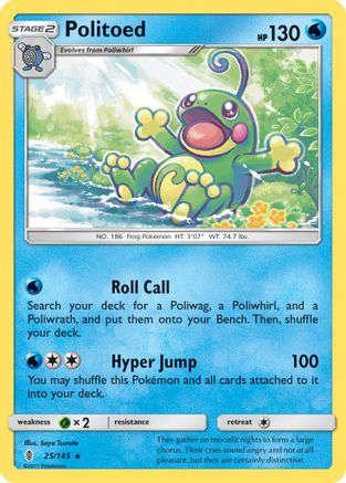 Politoed 025  - Holofoil - Holo Rare