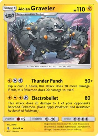 Alolan Graveler 041/145  - Uncommon