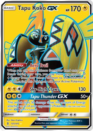 Tapu Koko GX (Full Art)/145  - Holofoil - Ultra Rare