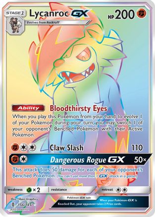 Lycanroc GX (Secret)  - Holofoil - Secret Rare