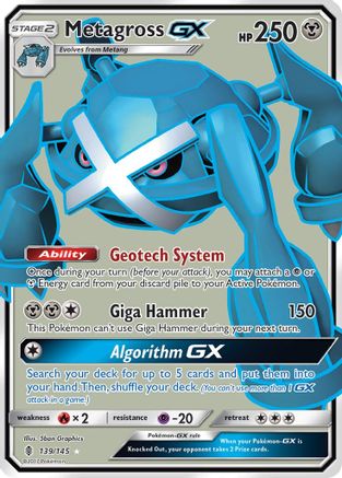 Metagross GX (Full Art) 139/145  - Holofoil - Ultra Rare