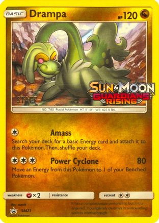 Drampa - SM21 (Prerelease) [Staff]  - Holofoil - Promo