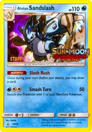 Alolan Sandslash - SM18 (Prerelease) [Staff]  - Holofoil - Promo