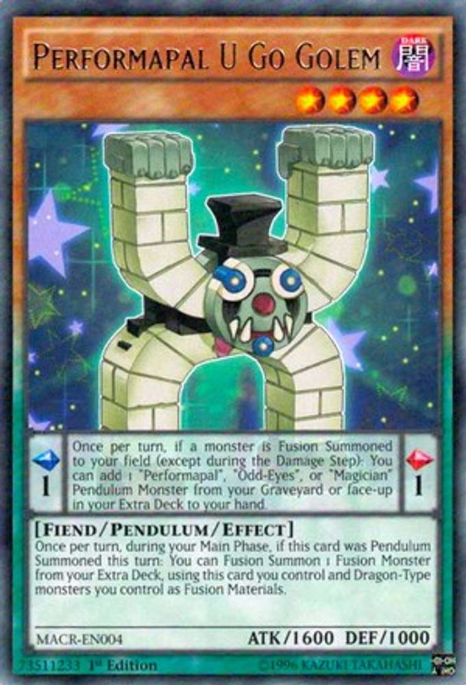 Performapal U Go Golem (MACR-EN004) - Rare