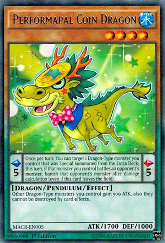 Performapal Coin Dragon (MACR-EN005) - Rare