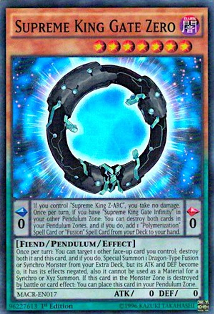 Supreme King Gate Zero (MACR-EN017) - Super Rare