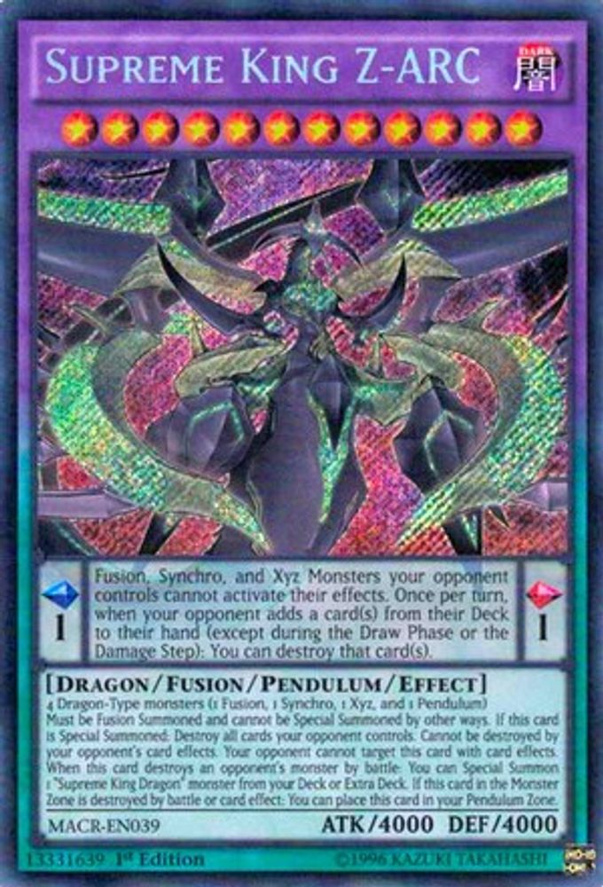 Supreme King Z-ARC (MACR-EN039) - Secret Rare