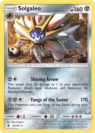Solgaleo - 87/145 (SM Guardians Rising)/145  - Holofoil - Holo Rare