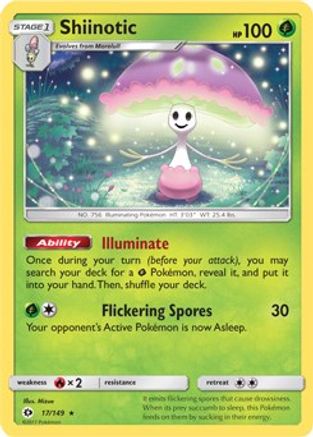 Shiinotic - 17/149 (SM Base Set)/149  - Rare