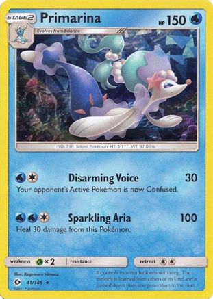 Primarina (Cracked Ice Holo) 041/149  - Holofoil - Holo Rare