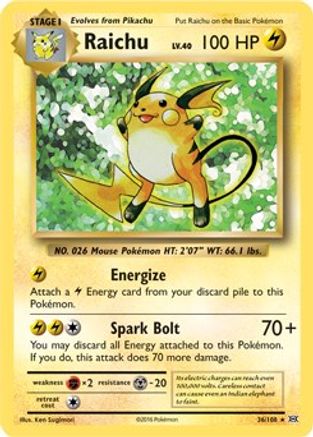 Raichu (XY Evolutions) 036/108  - Rare