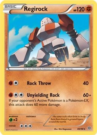 Regirock - 40/98 (XY Ancient Origins)/098  - Holofoil - Holo Rare
