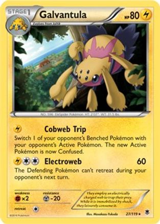 Galvantula - 27/119 (XY Phantom Forces)/119  - Holofoil - Holo Rare