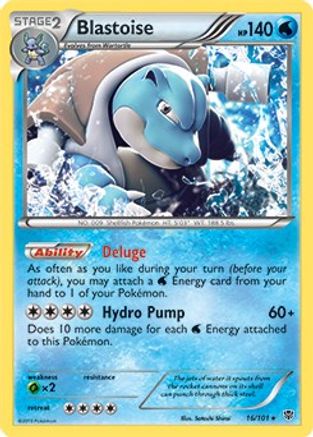 Blastoise (16/101) (Thème Deck exclusif) [Noir et blanc : Plasma Blast] 