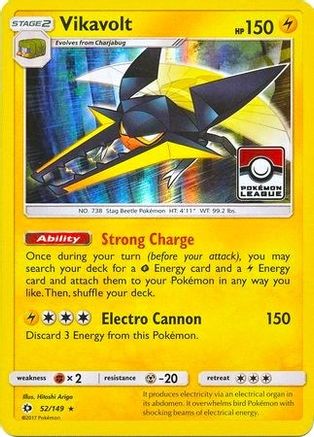 Vikavolt - 52/149 (Pokemon League)/149  - Holofoil - Promo