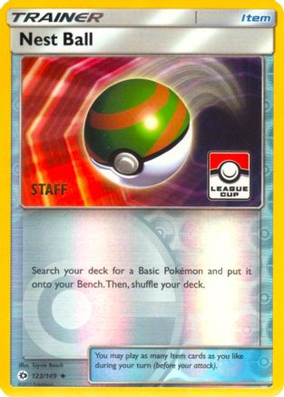 Nest Ball - 123/149 (League Cup) [Staff]/149  - Reverse Holofoil - Promo