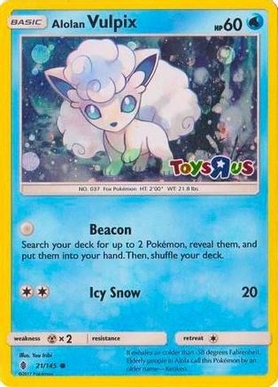 Alolan Vulpix (Toys R Us Promo) 021/145  - Holofoil - Promo