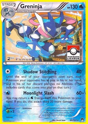 Greninja - 40/122 (League) [2nd Place]/122  - Reverse Holofoil - Promo