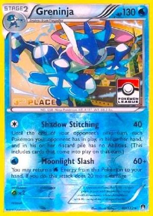 Greninja - 40/122 (Pokemon League) [3rd Place]/122  - Reverse Holofoil - Promo