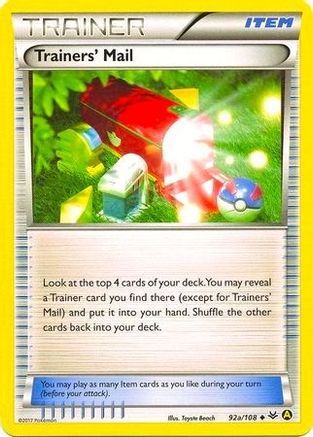 Trainers' Mail (Non-Holo) 92a/108  - Promo
