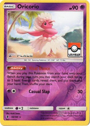 Oricorio - 55/145 (League Challenge) [2nd Place]/145  - Reverse Holofoil - Promo