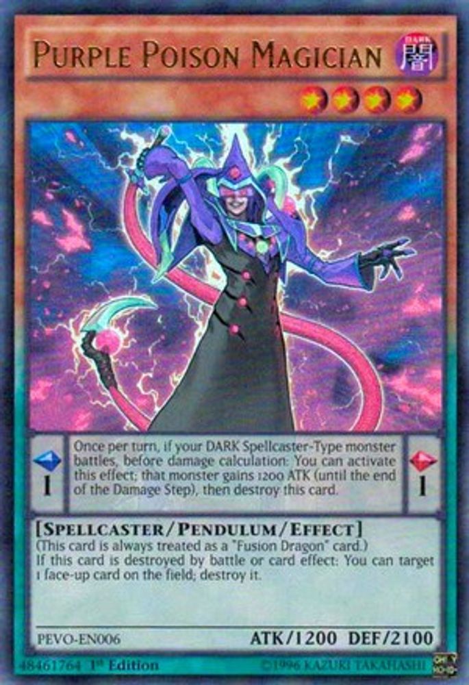 Purple Poison Magician (PEVO-EN006) - Ultra Rare