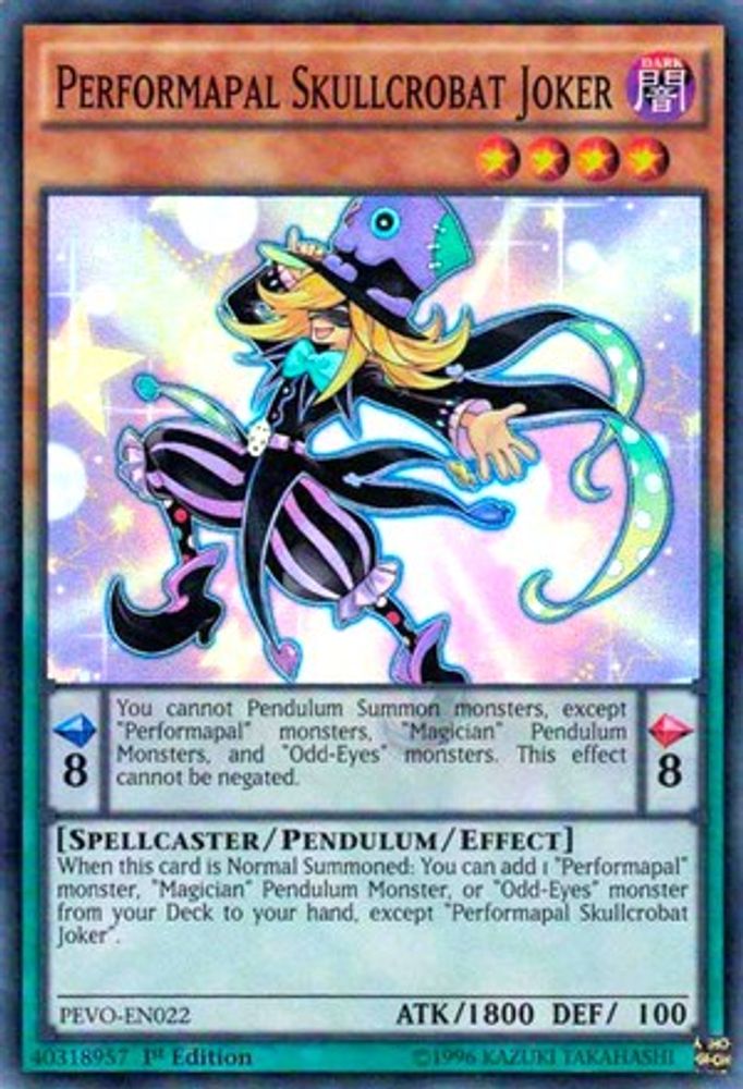Performapal Skullcrobat Joker (PEVO-EN022) - Super Rare