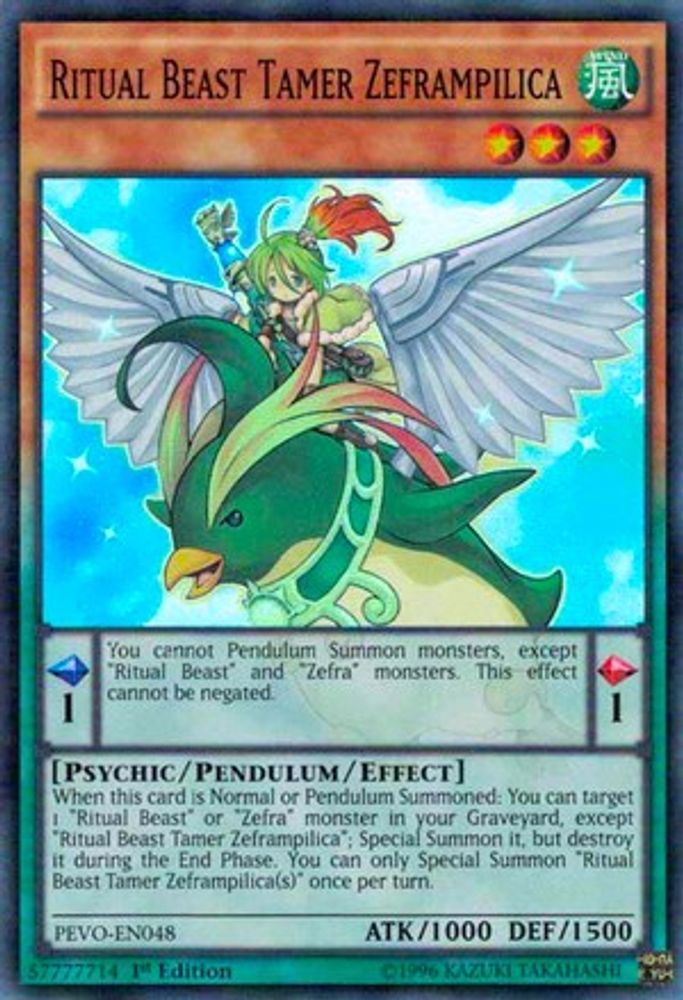 Ritual Beast Tamer Zeframpilica (PEVO-EN048) - Super Rare