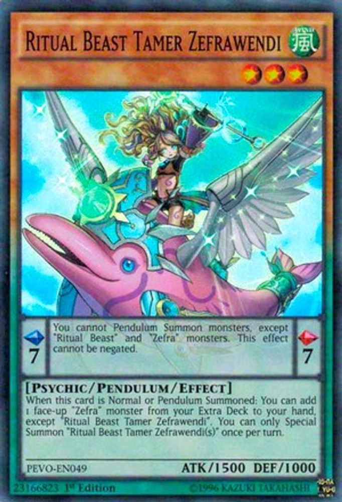 Ritual Beast Tamer Zefrawendi (PEVO-EN049) - Super Rare