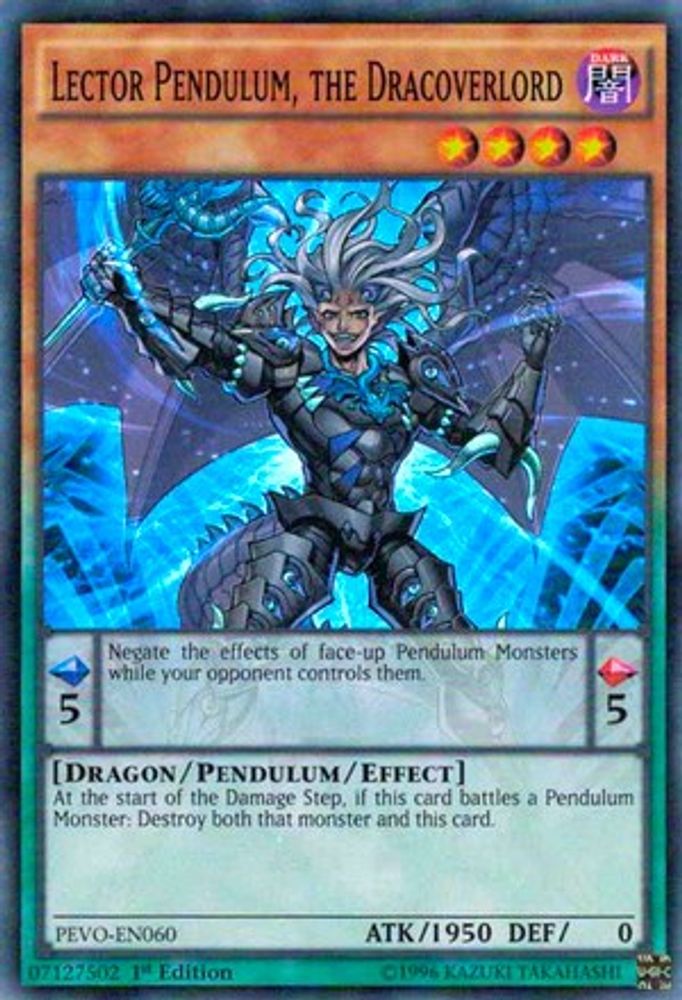 Lector Pendulum, the Dracoverlord (PEVO-EN060) - Super Rare