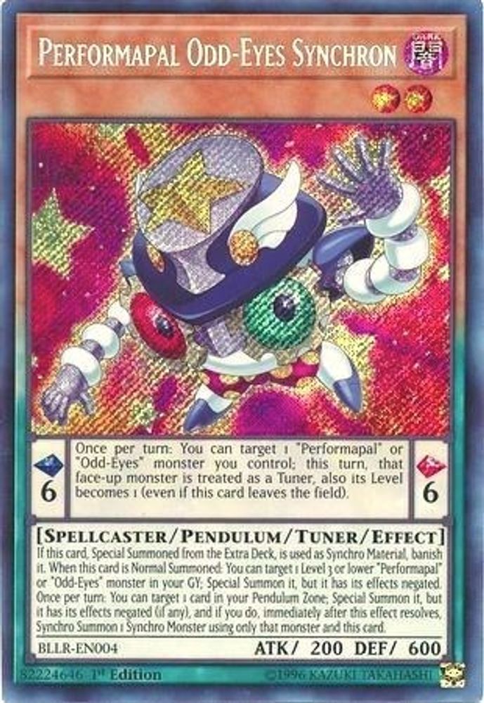 Performapal Odd-Eyes Synchron [BLLR-EN004] Secret Rare 