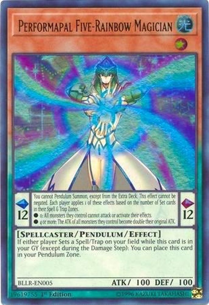 Performapal Five-Rainbow Magician (BLLR-EN005) - Ultra Rare