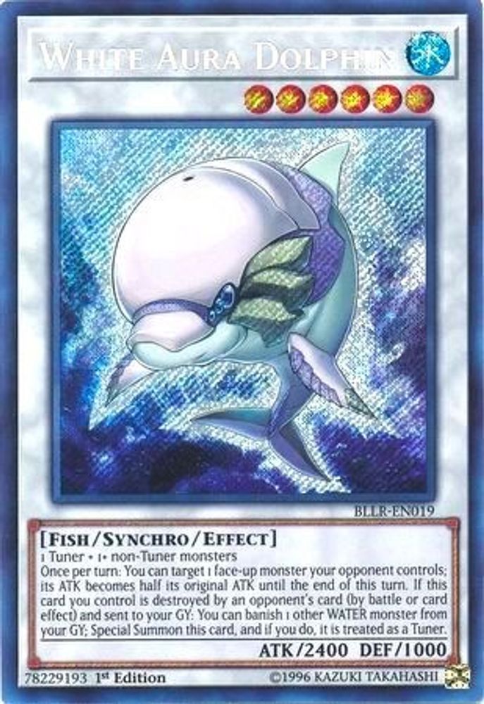 White Aura Dolphin (BLLR-EN019) - Secret Rare