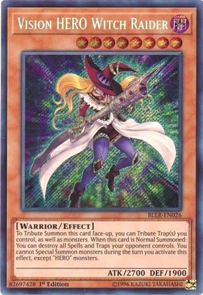 Vision HERO Witch Raider (BLLR-EN026) - Secret Rare