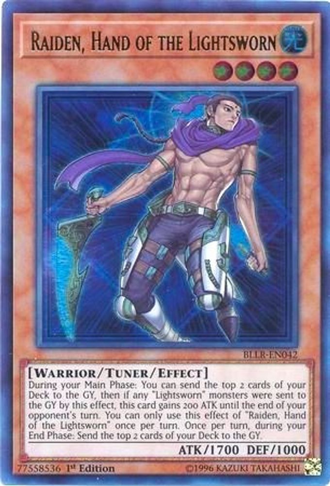 Raiden, Hand of the Lightsworn (BLLR-EN042) - Ultra Rare