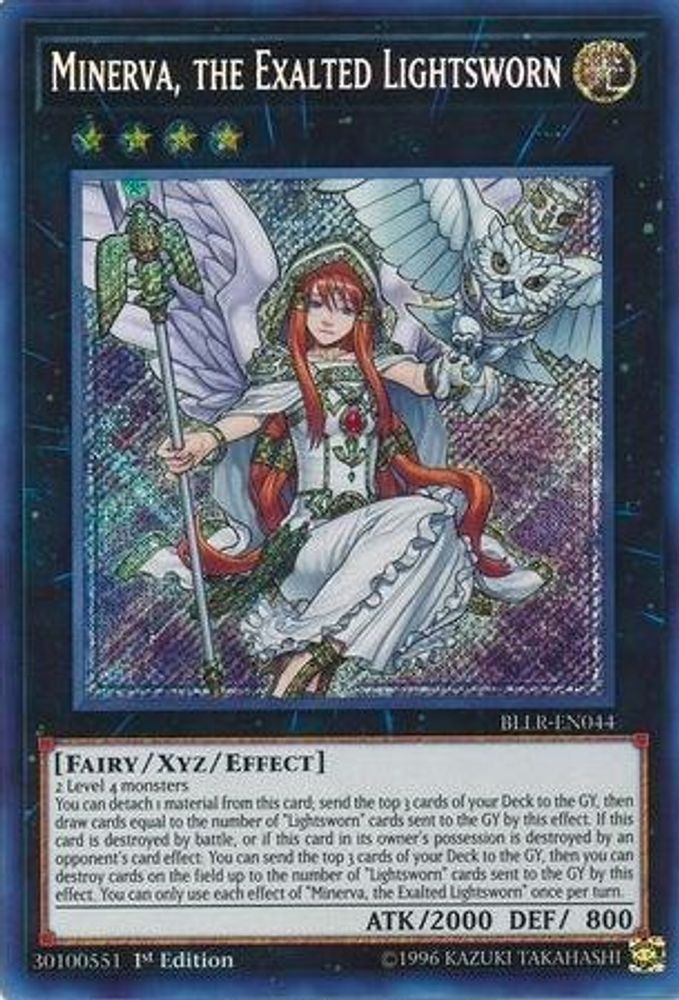Minerva, the Exalted Lightsworn (BLLR-EN044) - Secret Rare