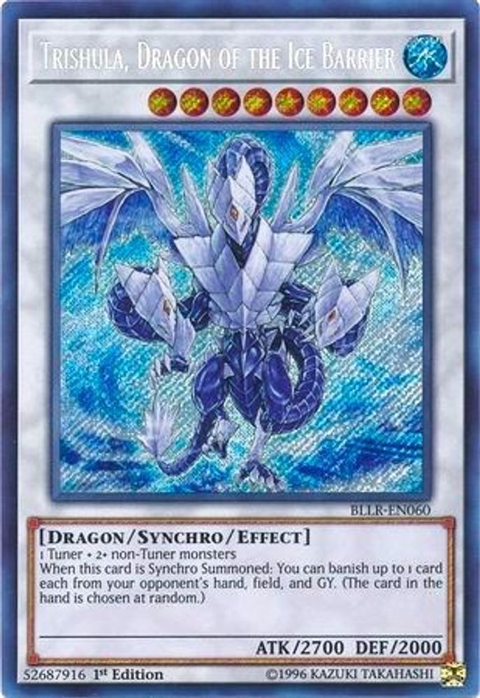 Trishula, Dragon of the Ice Barrier (BLLR-EN060) - Secret Rare