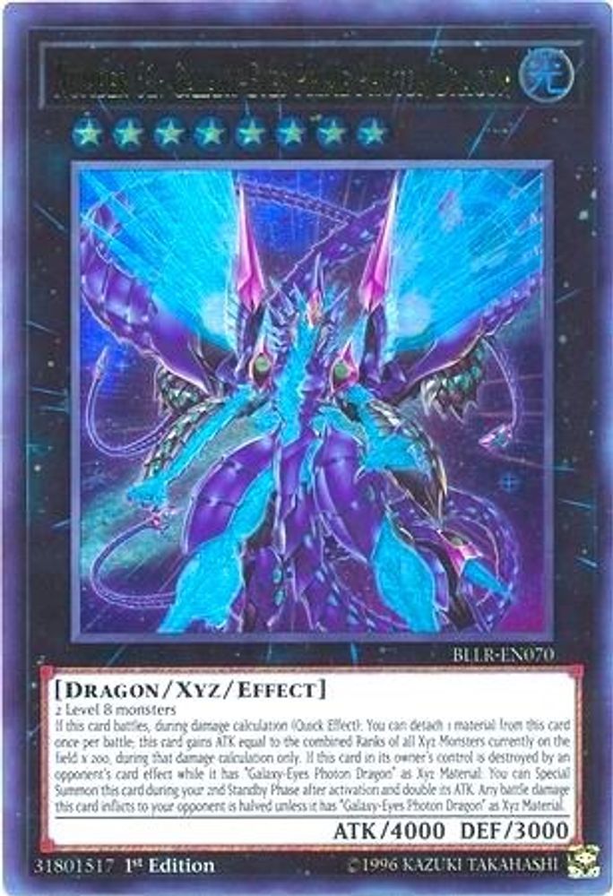 Number 62: Galaxy-Eyes Prime Photon Dragon (BLLR-EN070) - Ultra Rare