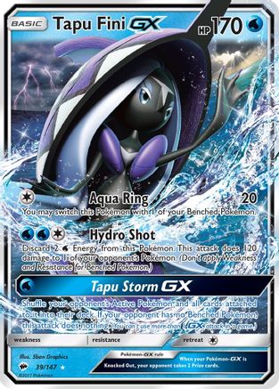 Tapu Fini GX 039  - Holofoil - Ultra Rare