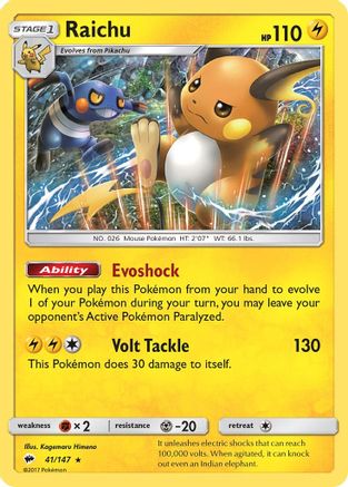 Raichu 041  - Holofoil - Holo Rare