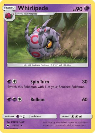 Whirlipede 057/147  - Uncommon