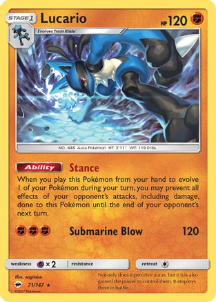 Lucario 071  - Holofoil - Holo Rare