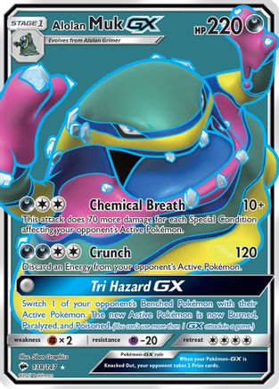 Alolan Muk GX (Full Art) 138/147  - Holofoil - Ultra Rare