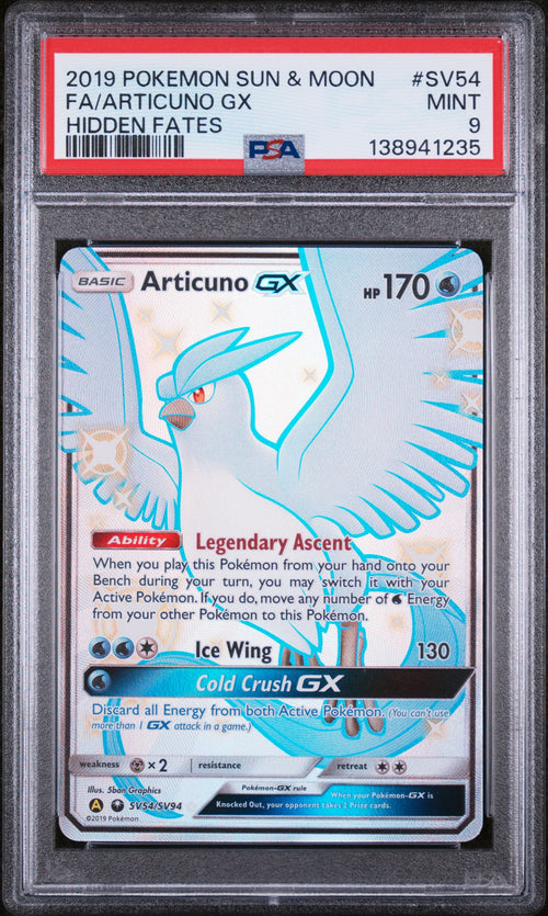 Pokemon - PSA 9 - Articuno GX - Hidden Fates
