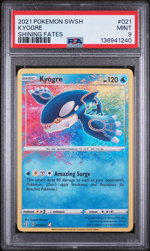 Pokemon - PSA 9 - Kyogre - Shining Fates