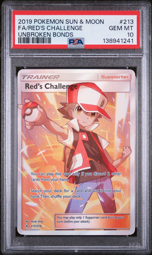 Pokemon - PSA 10 - Red's Challenge - Unbroken Bonds