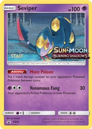 Seviper - SM46 (Prerelease) [Staff]  - Holofoil - Uncommon