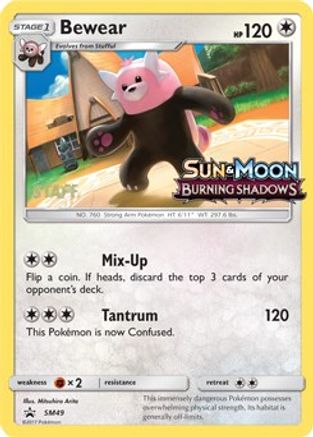 Bewear - SM49 (Prerelease) [Staff]  - Holofoil - Promo