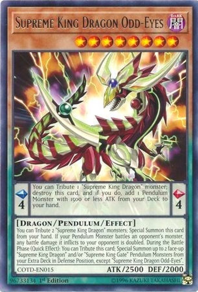 Roi Suprême Dragon aux Yeux Impairs [COTD-EN015] Rare 