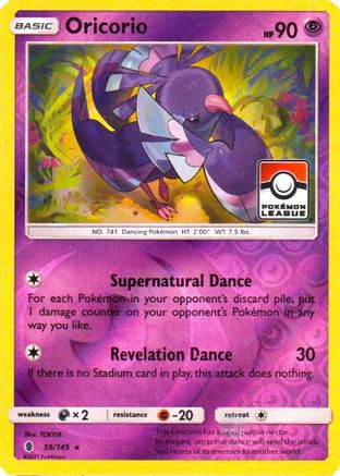 Oricorio (Pokemon League) 056/145  - Reverse Holofoil - Promo